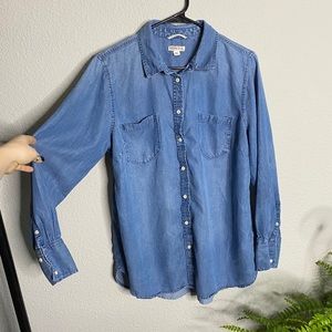 Merona soft Jean button down